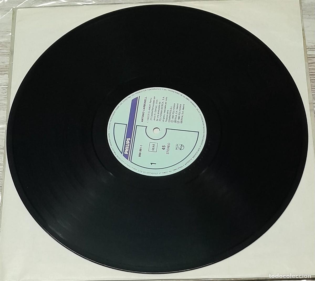 Discos de vinilo: ANTONIO CARBONELL - HACER EL AMOR - MAXI - Foto 4
