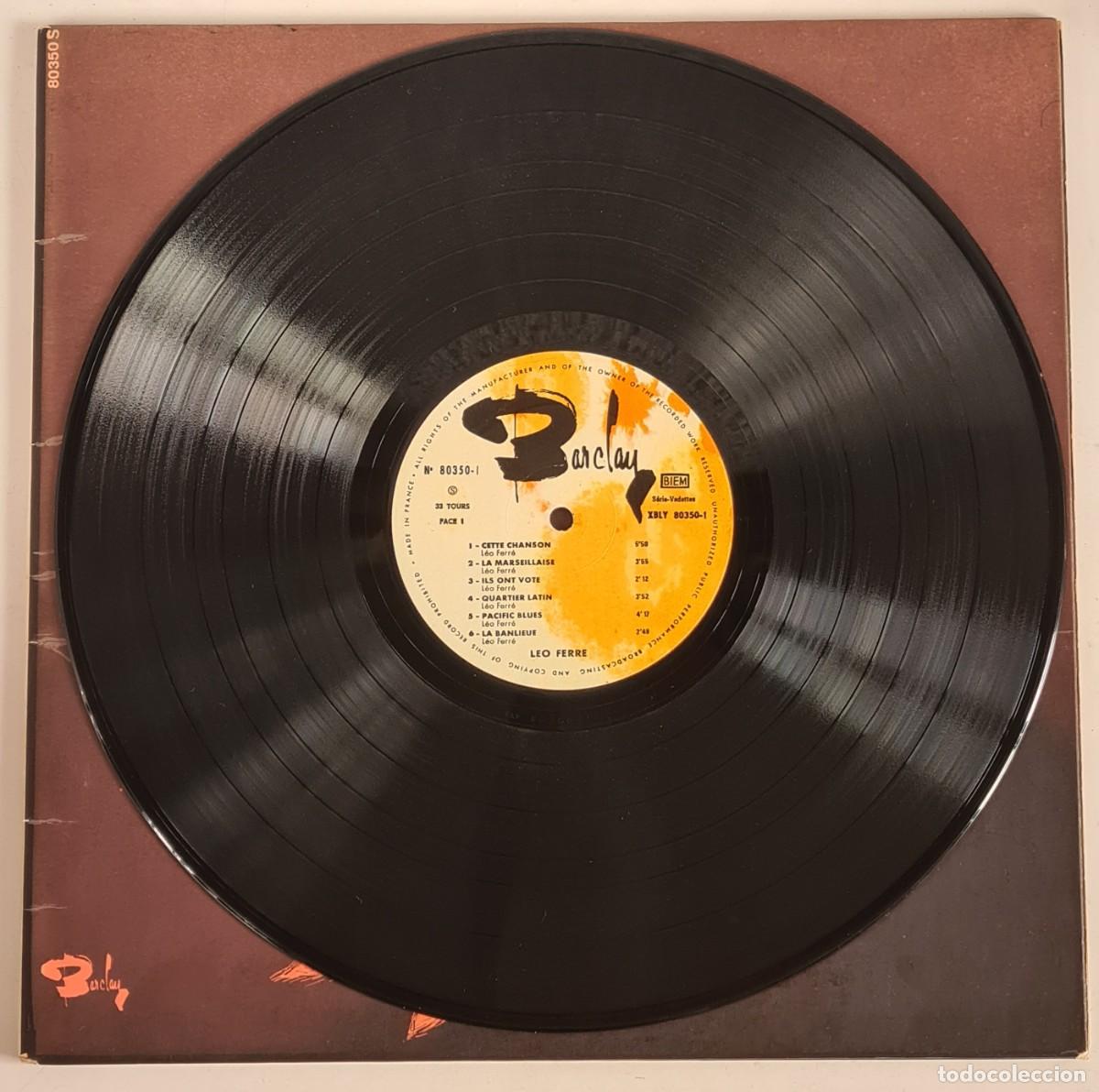 Discos de vinilo: L&eacute;o Ferr&eacute; - Disco Vinilo - Canci&oacute;n Francesa - Foto 7