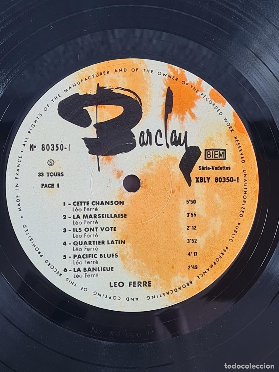 Discos de vinilo: L&eacute;o Ferr&eacute; - Disco Vinilo - Canci&oacute;n Francesa - Foto 8