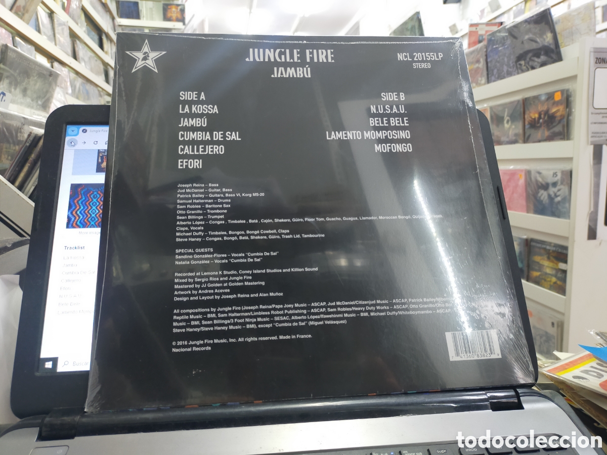 Discos de vinilo: Jungle fire LP jambu Francia 2016 precintado - Foto 2
