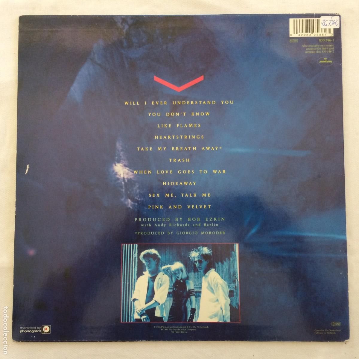 Discos de vinilo: Berlin &lrm;&ndash; Count Three & Pray Holanda 1986 Mercury - Foto 2