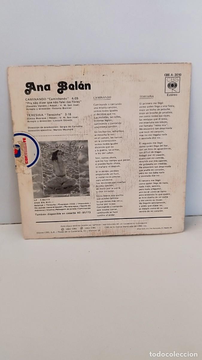 Discos de vinilo: Ana Belen - Caminando .Single 1982 - Foto 3