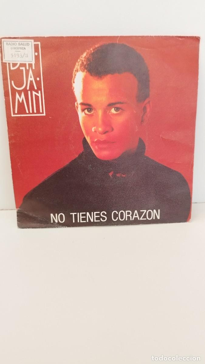 Discos de vinilo: Benjam&iacute;n - no tienes coraz&oacute;n. Single - Foto 3