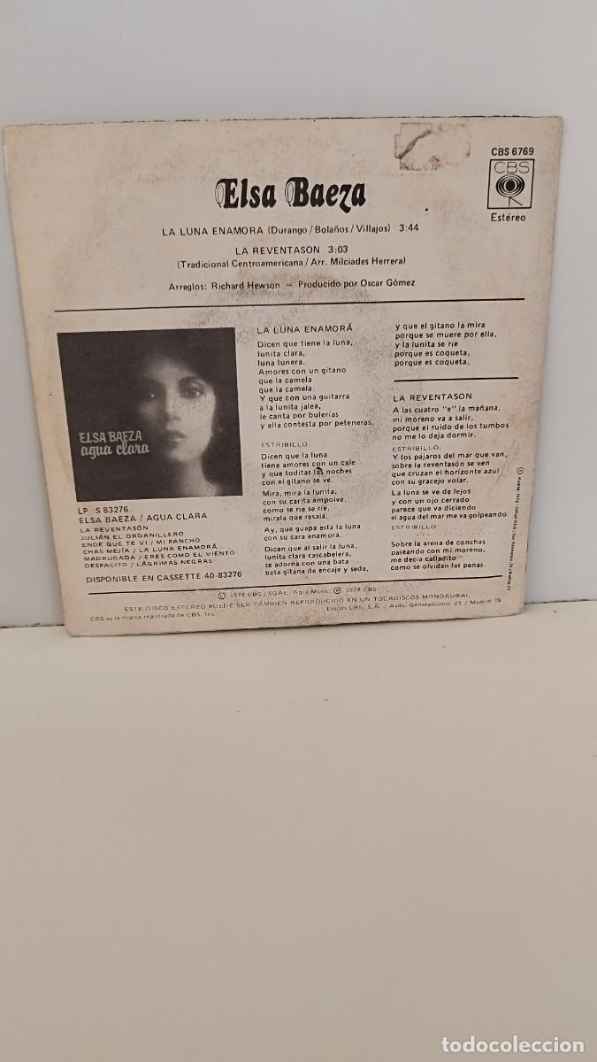 Discos de vinilo: Elsa Baeza - la Luna enamora. Single - Foto 3