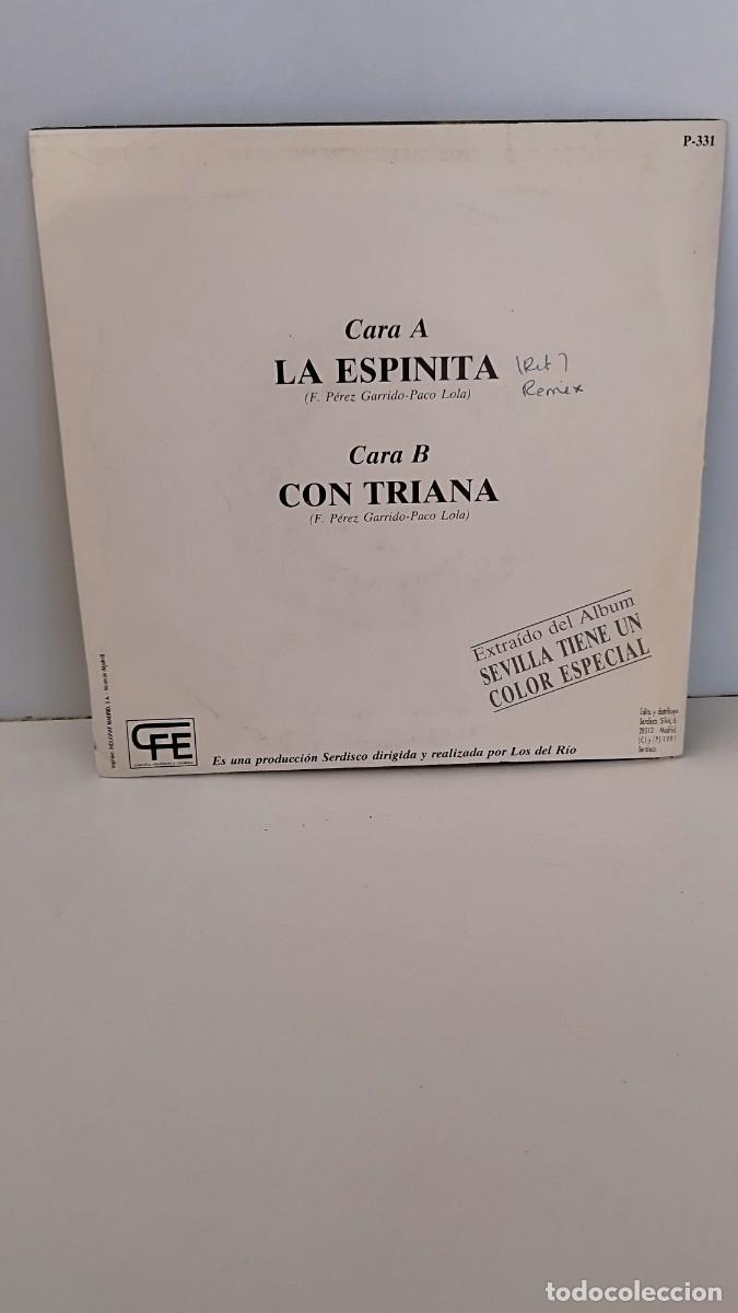 Discos de vinilo: Los del r&iacute;o - la espinita. Single - Foto 3