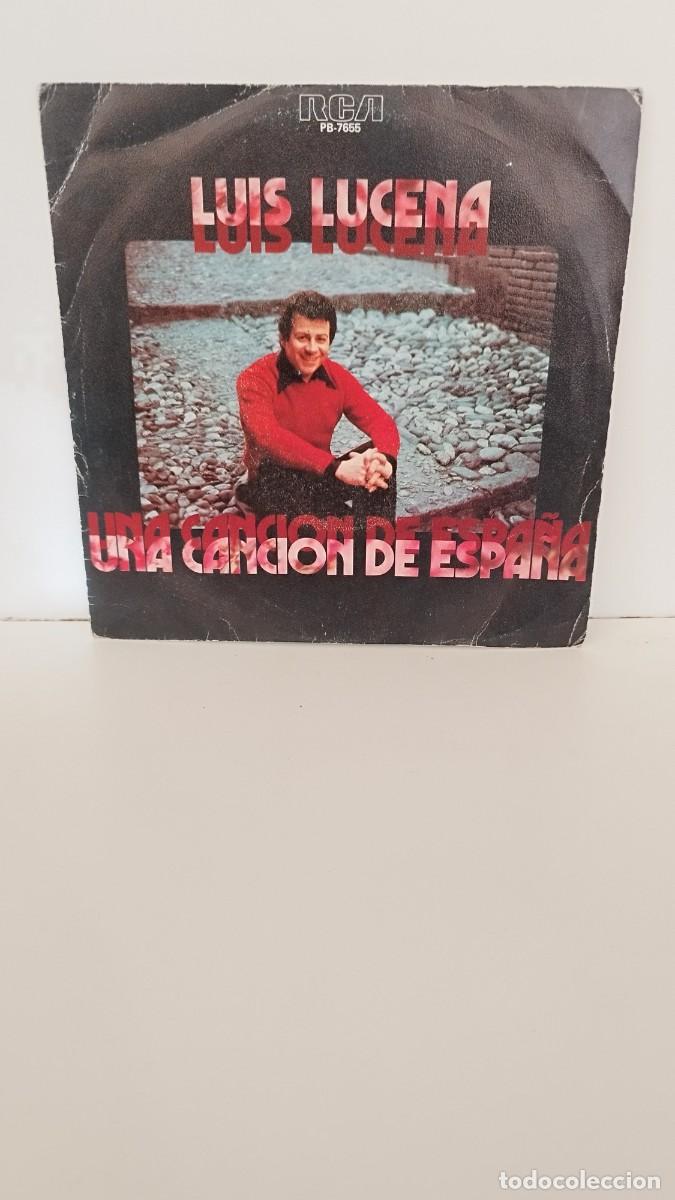 Discos de vinilo: LUIS LUCENA UNA CANCION DE ESPA&Ntilde;A. Single - Foto 1