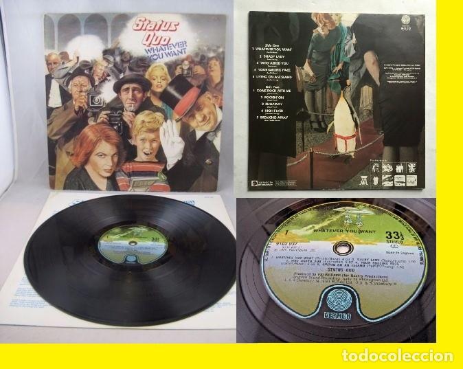 Discos de vinilo: STATUS QUO - whatever you want 1979, Francis Rossi GUITAR, ORG EDIC VERTIGO + ENCARTE, EXC
