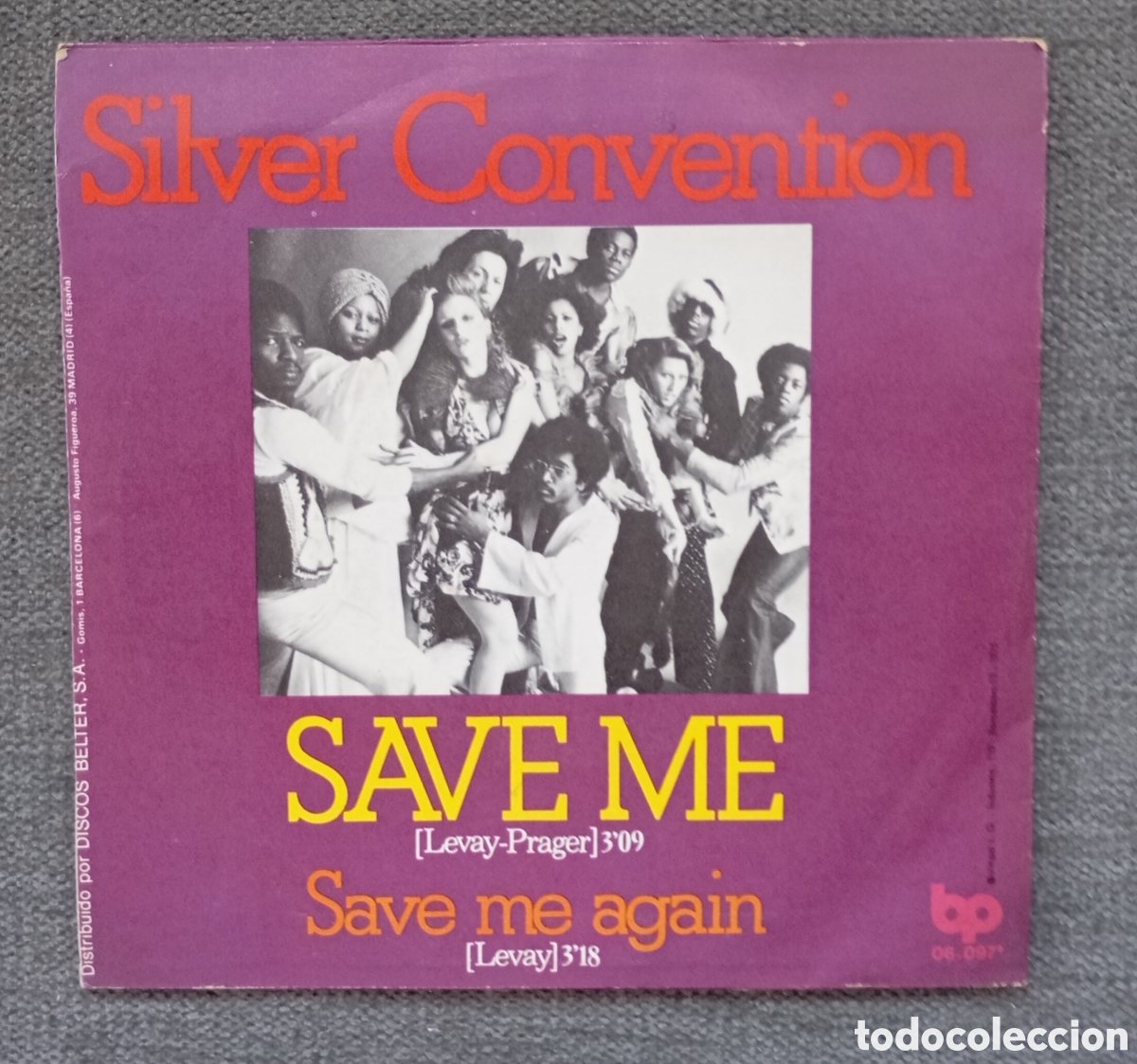Discos de vinilo: Silver Convention. Save Me/ Save Me Again. Single 7&rdquo;, a&ntilde;o 1975. - Foto 2