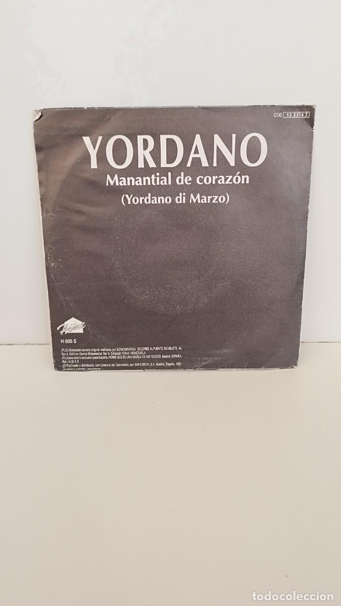 Discos de vinilo: Yordano, manantial de coraz&oacute;n. Single vinilo - Foto 3