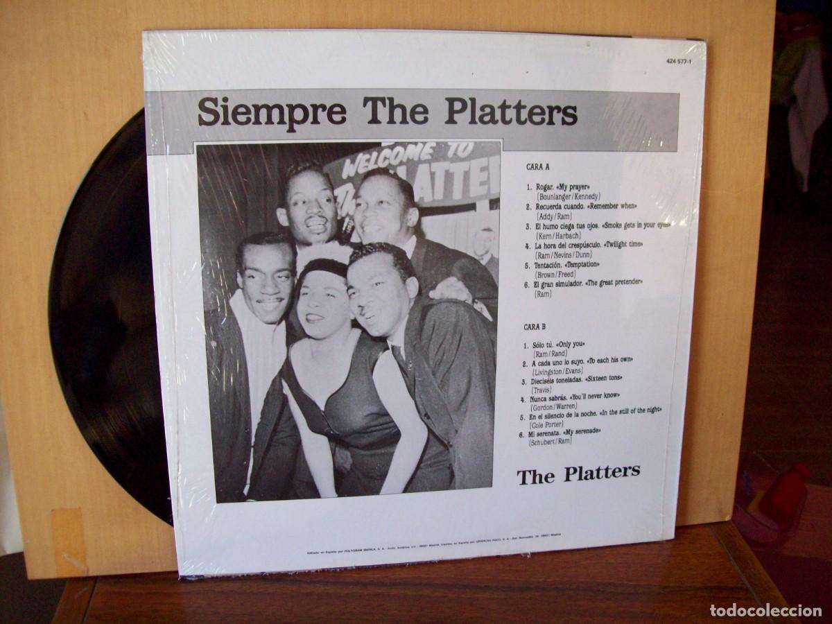 Discos de vinilo: PLATTERS - SIEMPRE THE PLETTERS - LP 1988 - Foto 2