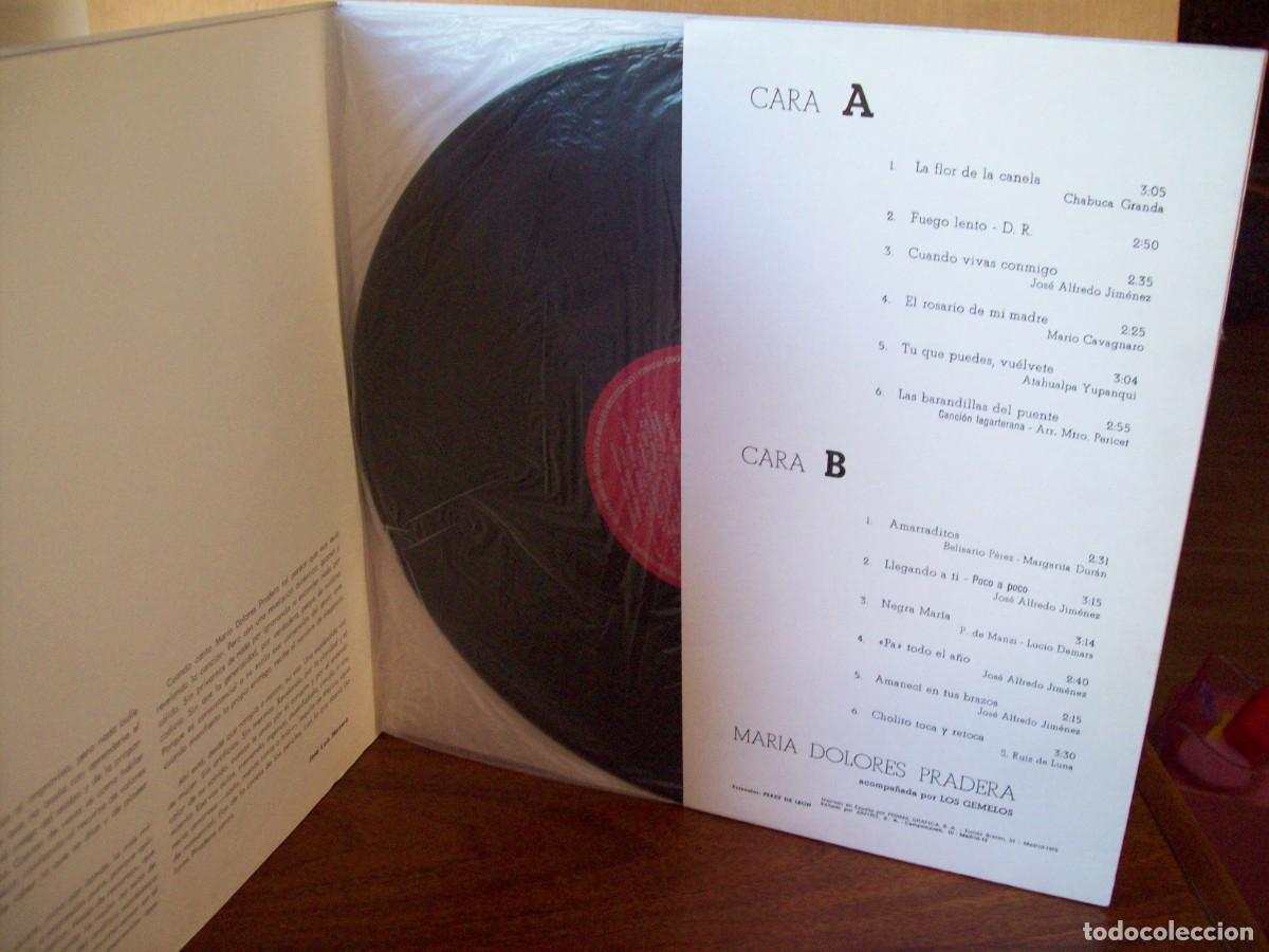 Discos de vinilo: MARIA DOLORES PRADERA - EXITOS - LP CARPETA ABIERTA - Foto 2