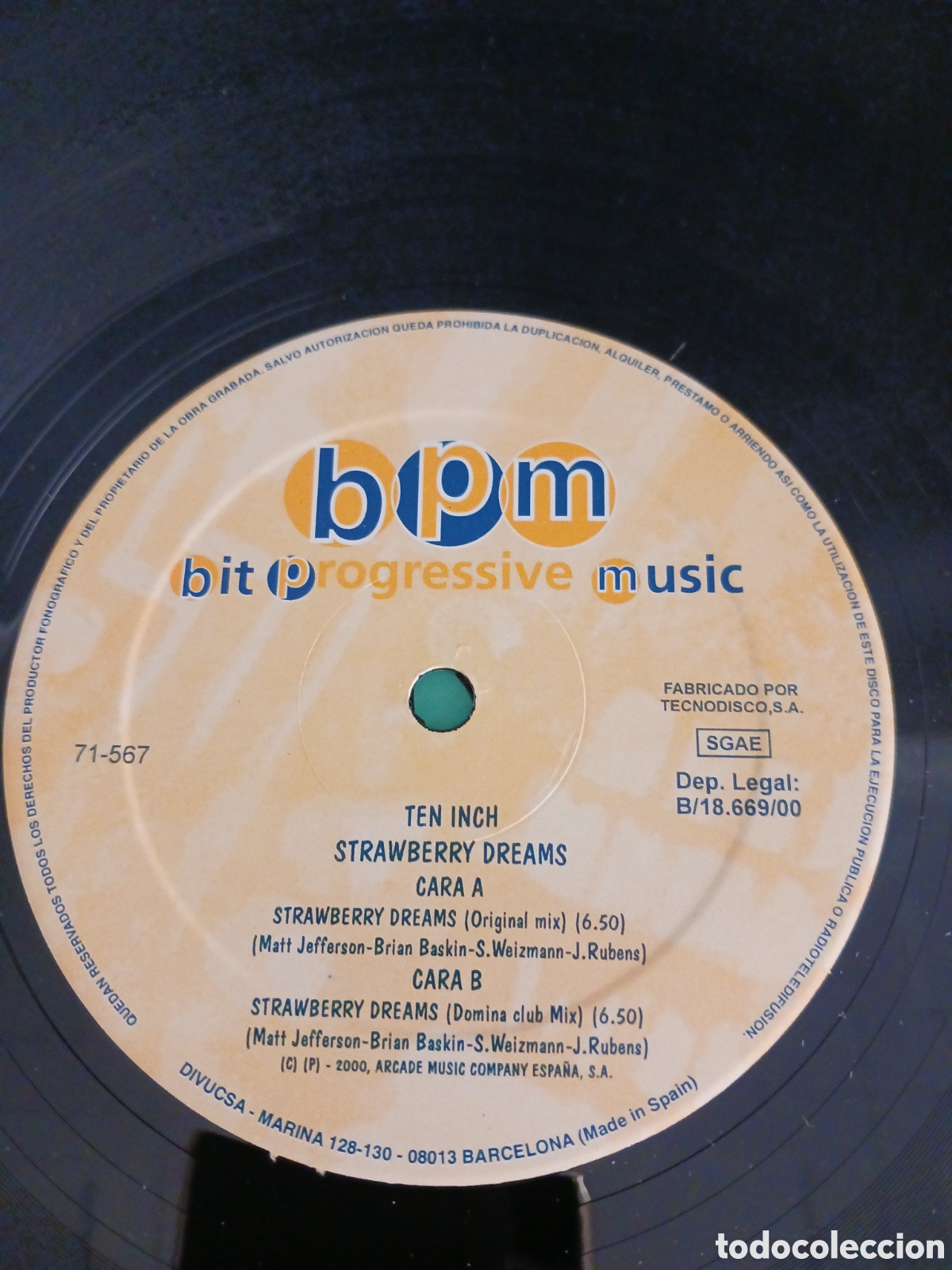 Discos de vinilo: Vinilo Ten inch - Strawberry dreams - Foto 3