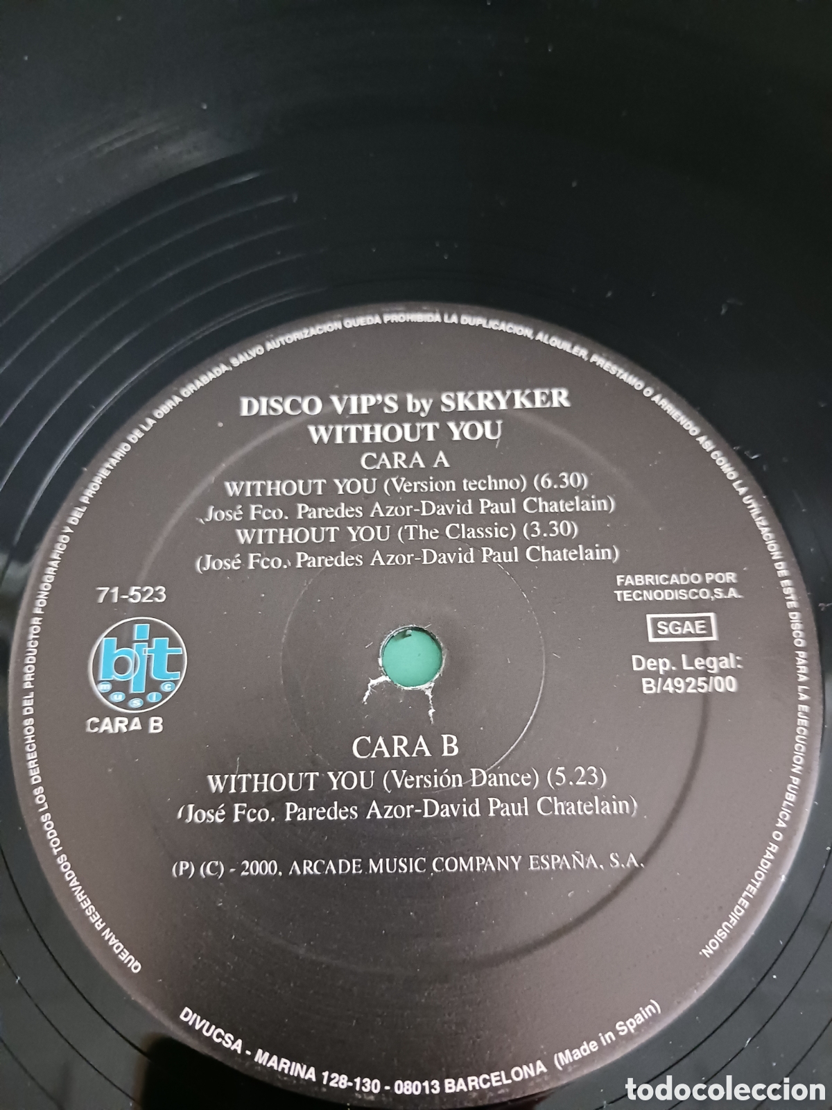 Discos de vinilo: Vinilo Vips De DJ Skryker - Without You. - Foto 3