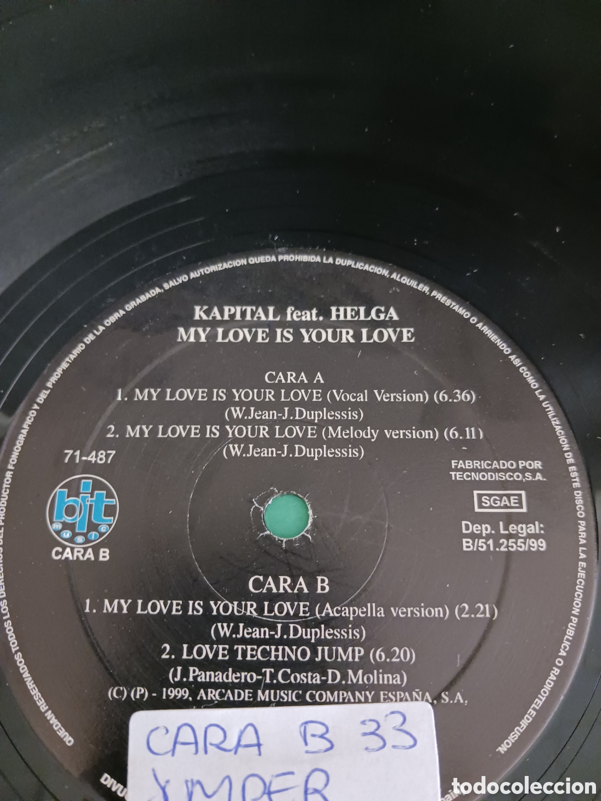 Discos de vinilo: Vinilo KAPITAL feat. Helga. - Foto 3