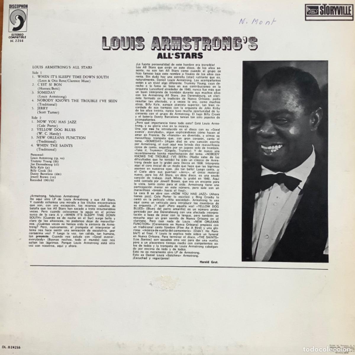 Discos de vinilo: LOUIS ARMSTRONG&rsquo;S ALL STARS - Foto 2