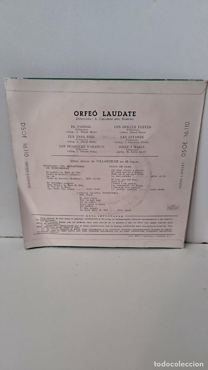 Discos de vinilo: Villancicos ORFEO LAUDATE. Ep - Foto 3