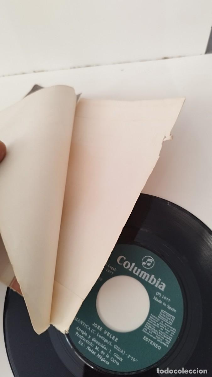 Discos de vinilo: JOSE VELEZ - Rom&aacute;ntica. SINGLE - Foto 3