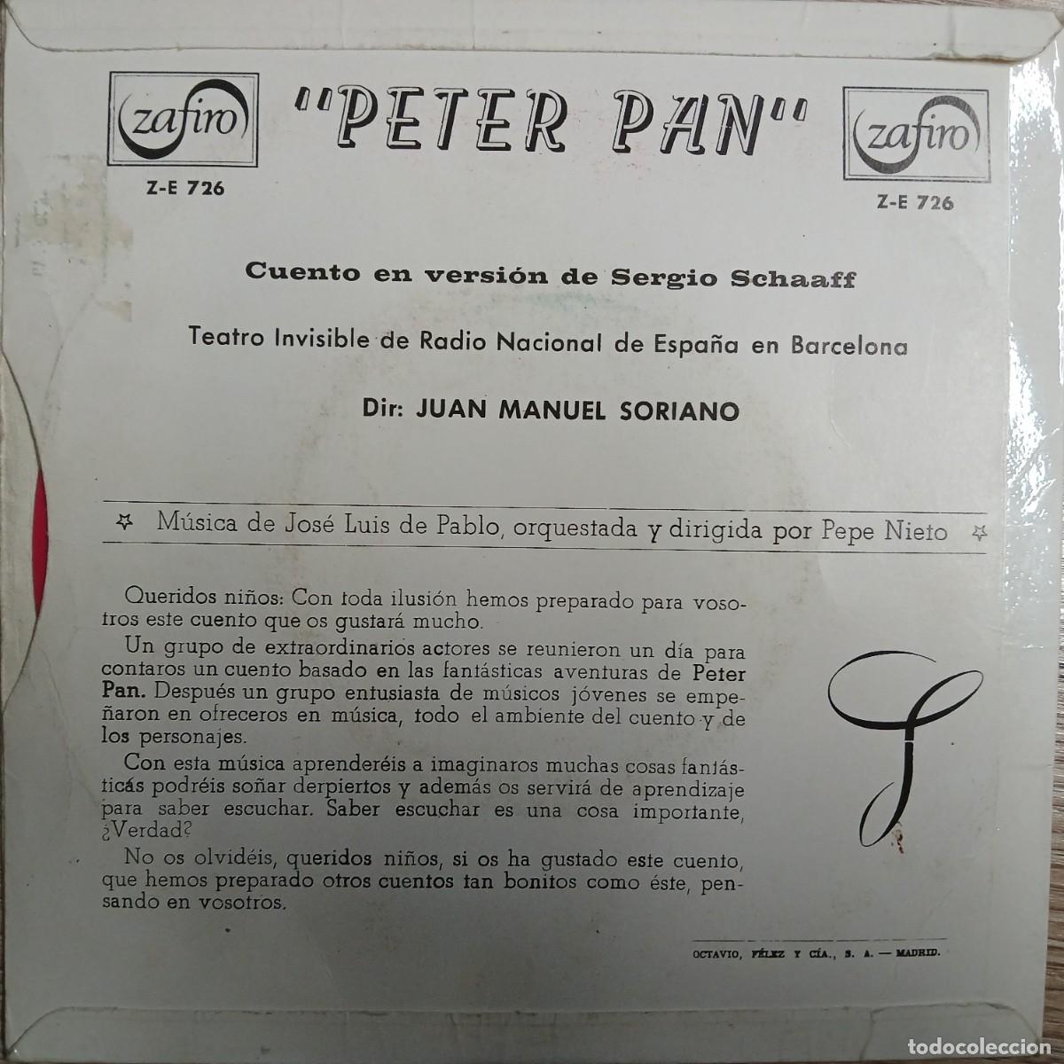 Discos de vinilo: Disco vinilo single Peter Pan - Foto 2