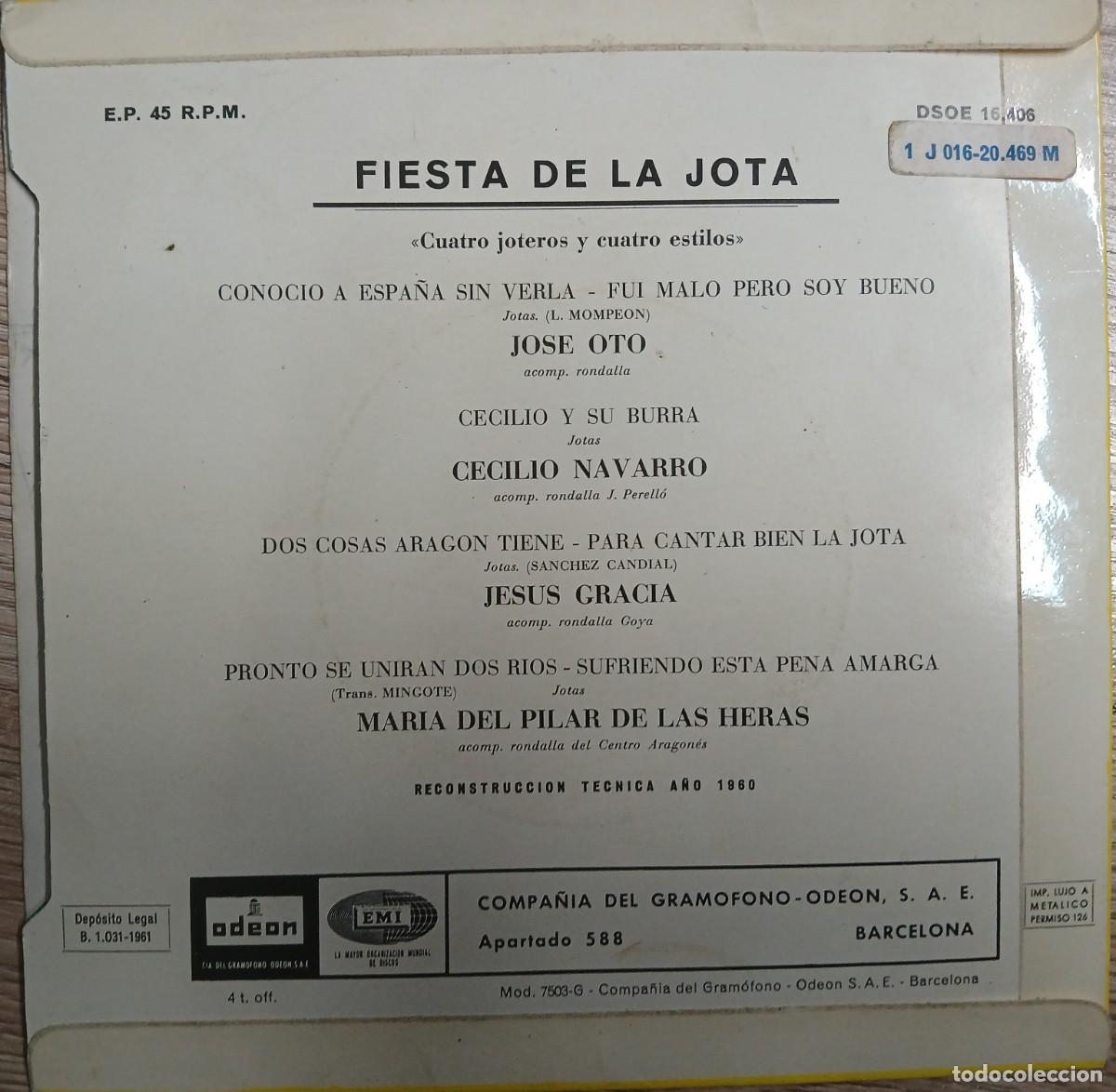 Discos de vinilo: Disco vinilo single Fiesta de la Jota - Foto 2