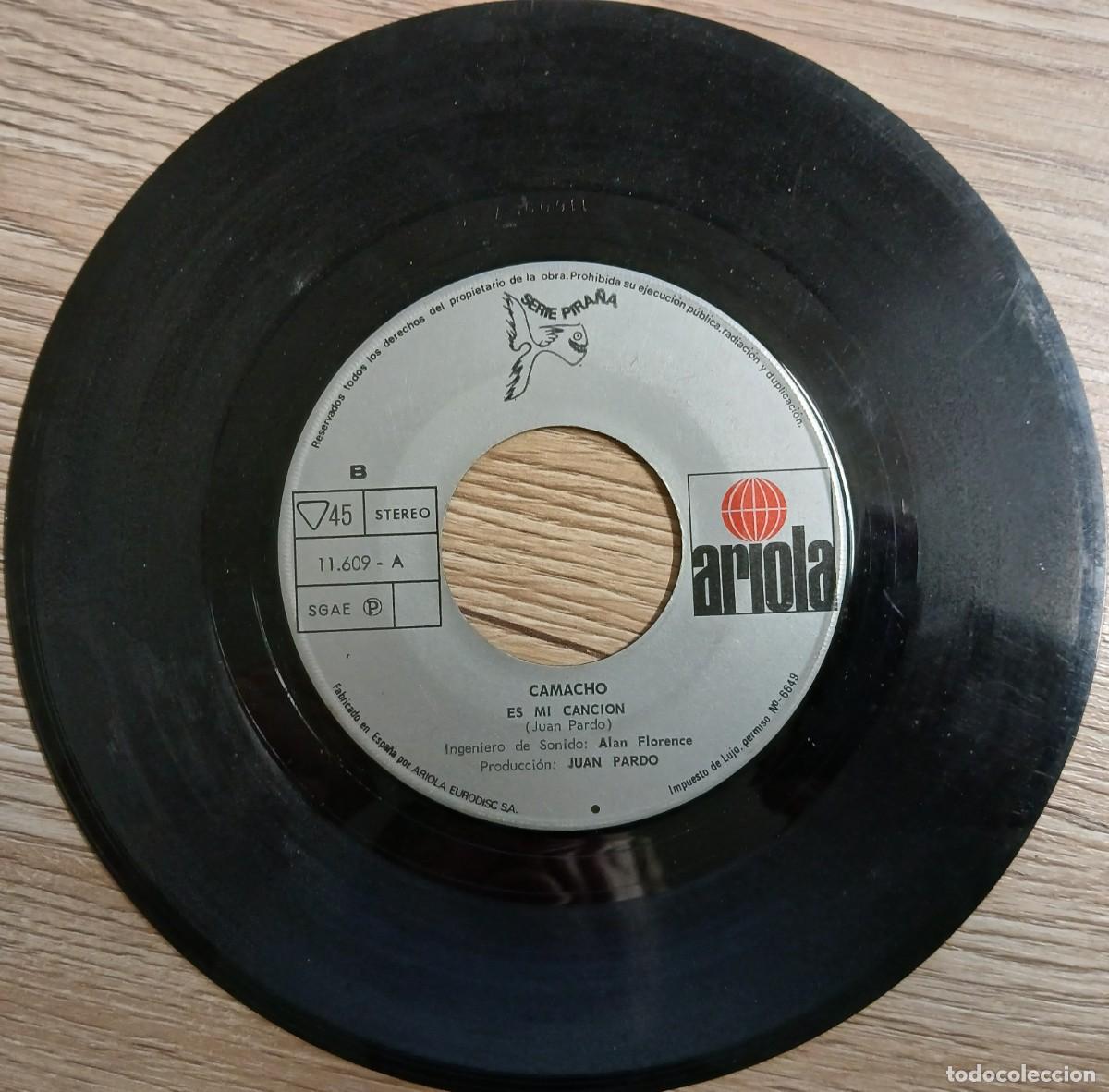 Discos de vinilo: Disco vinilo single Camacho (sin funda) - Foto 1