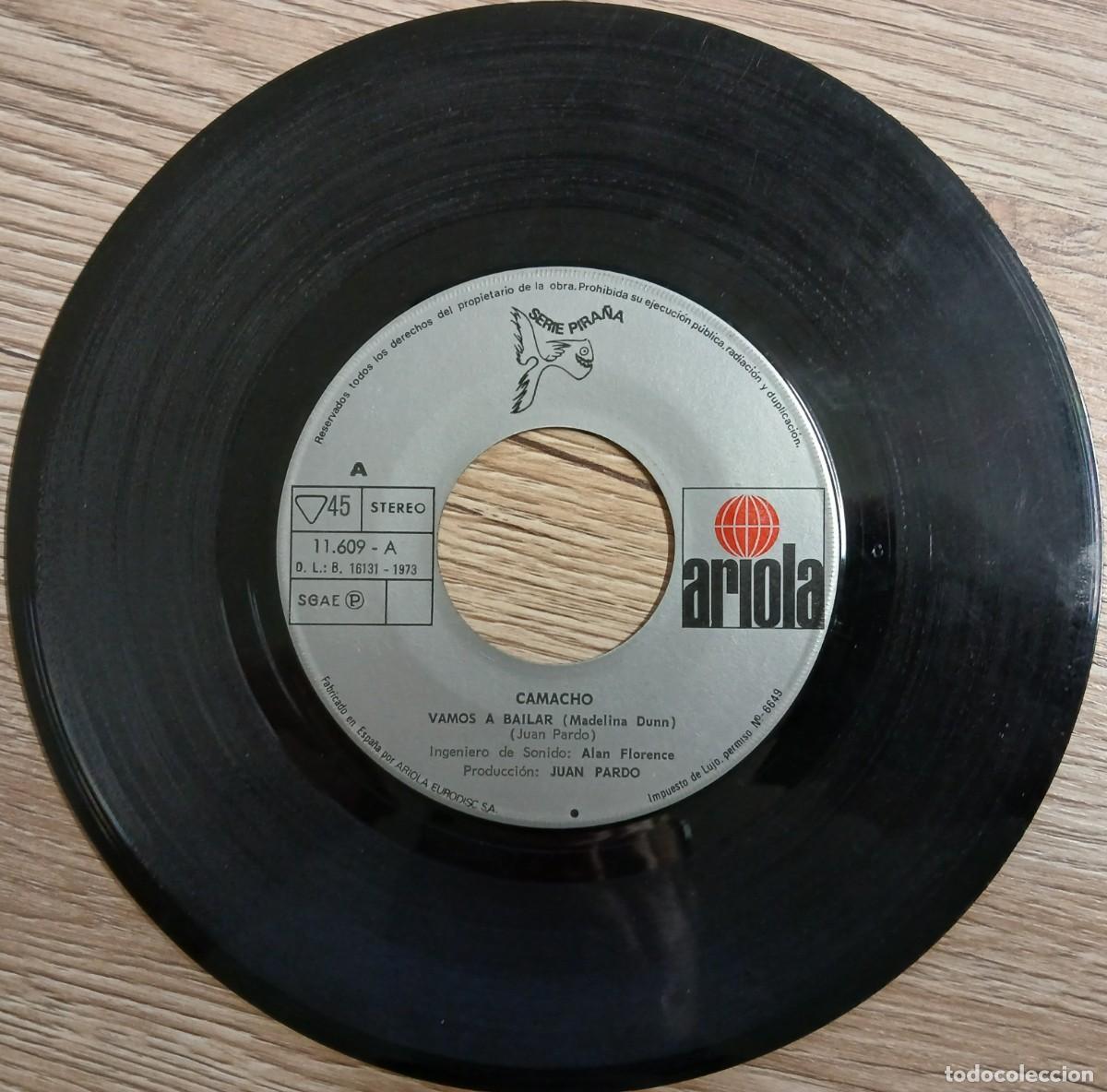 Discos de vinilo: Disco vinilo single Camacho (sin funda) - Foto 2