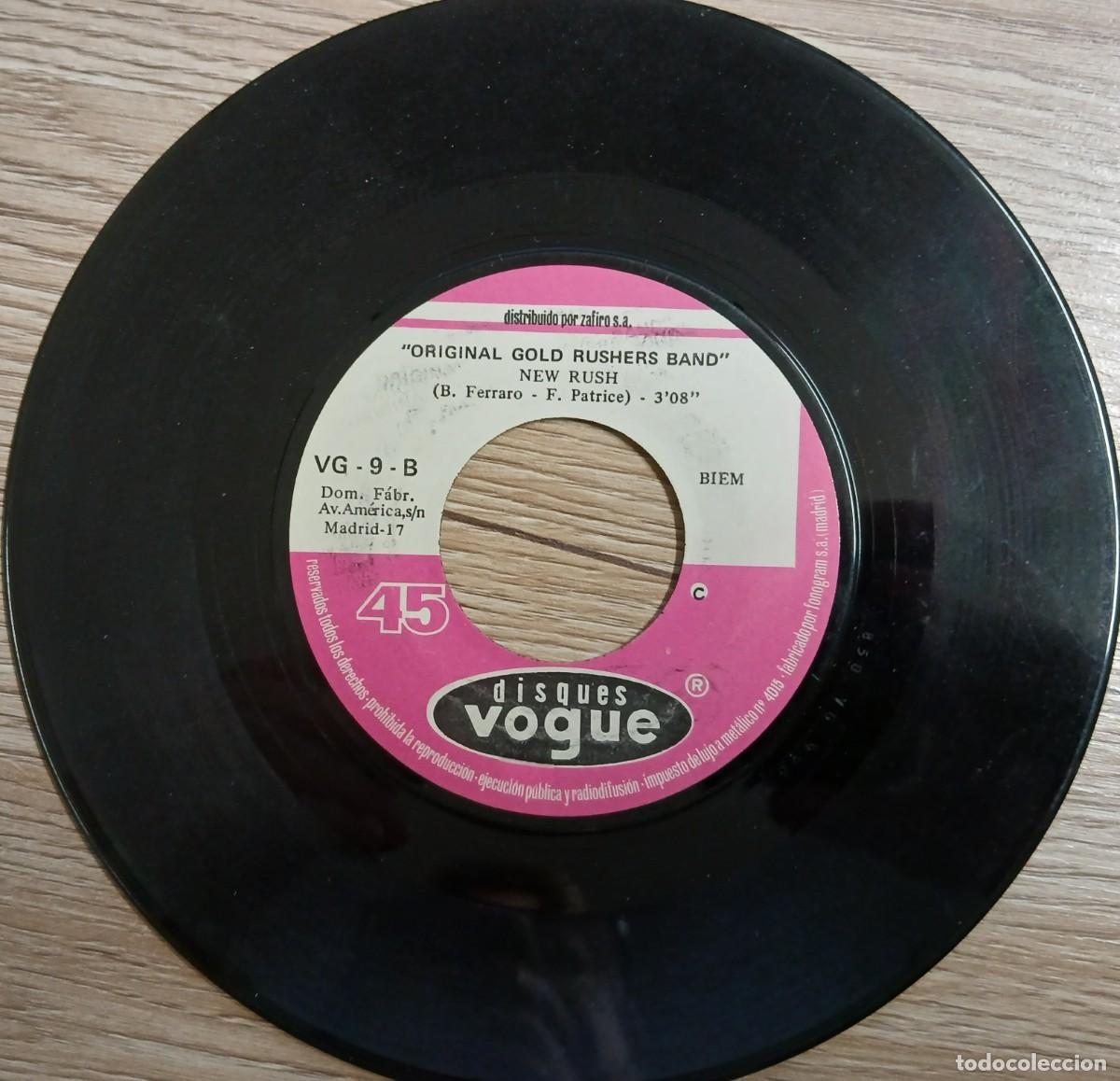 Discos de vinilo: Disco vinilo single Original Gold Rushers Band (sin funda) - Foto 1