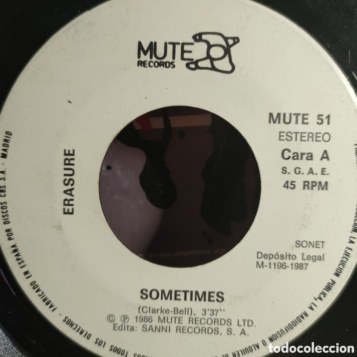 Discos de vinilo: Erasure &ndash; Sometimes...1987 original Spain disco 7&rdquo; vinilo - Foto 3