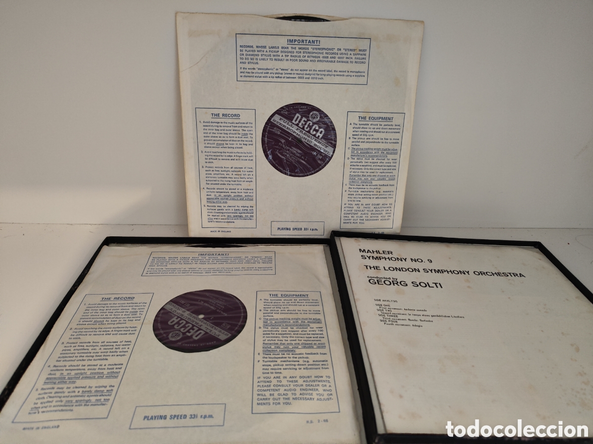 Discos de vinilo: Mahler Symphony 9 Gerig Solti Decca - Foto 4