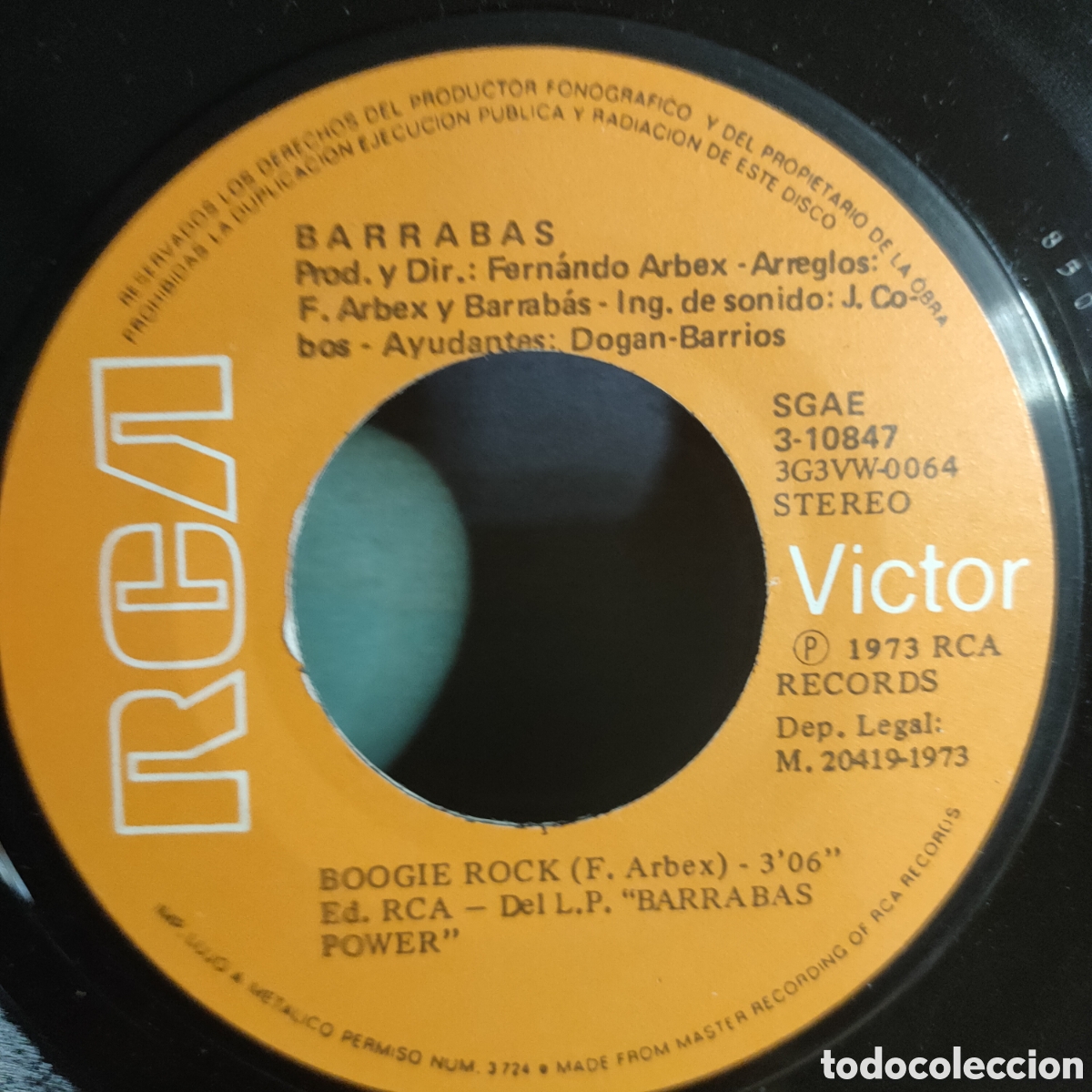 Discos de vinilo: Barrabas &ndash; Boogie Rock . 1973 original Spain disco 7&rdquo; vinilo - Foto 3