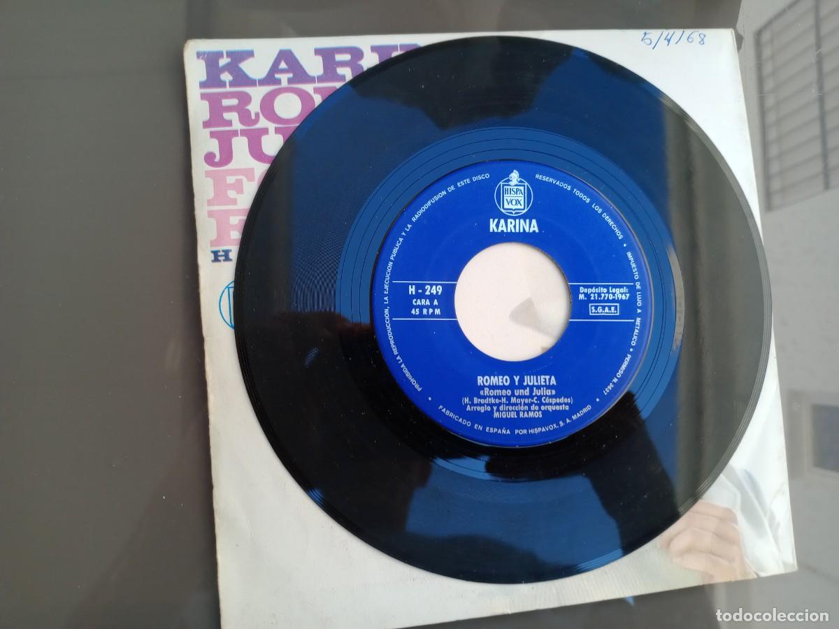 Discos de vinilo: KARINA - ROMEO Y JULIETA (SINGLE) 1968 - Foto 3