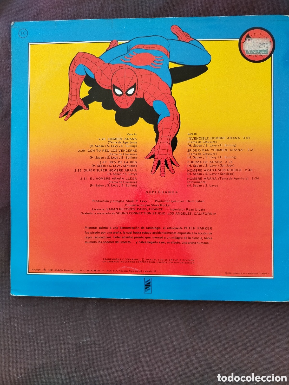 Discos de vinilo: Spider-Man LP B.S.O. - Foto 2