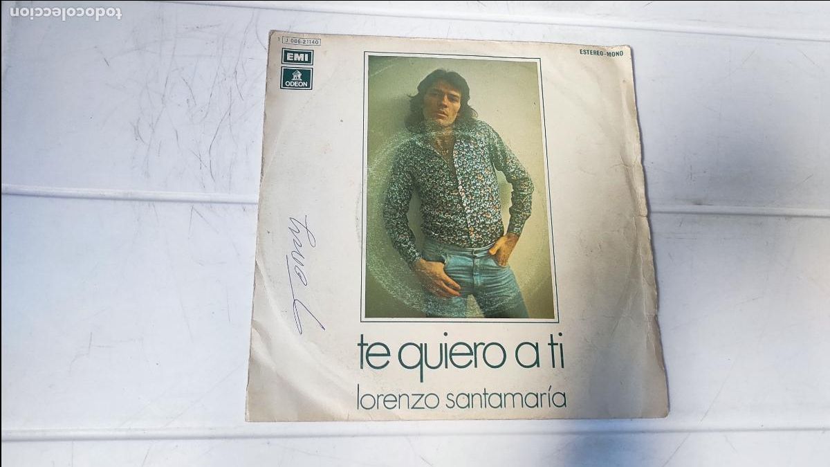 Discos de vinilo: SINGLE LORENZO SANTAMAR&Iacute;A - TE QUIERO A TI - Foto 1