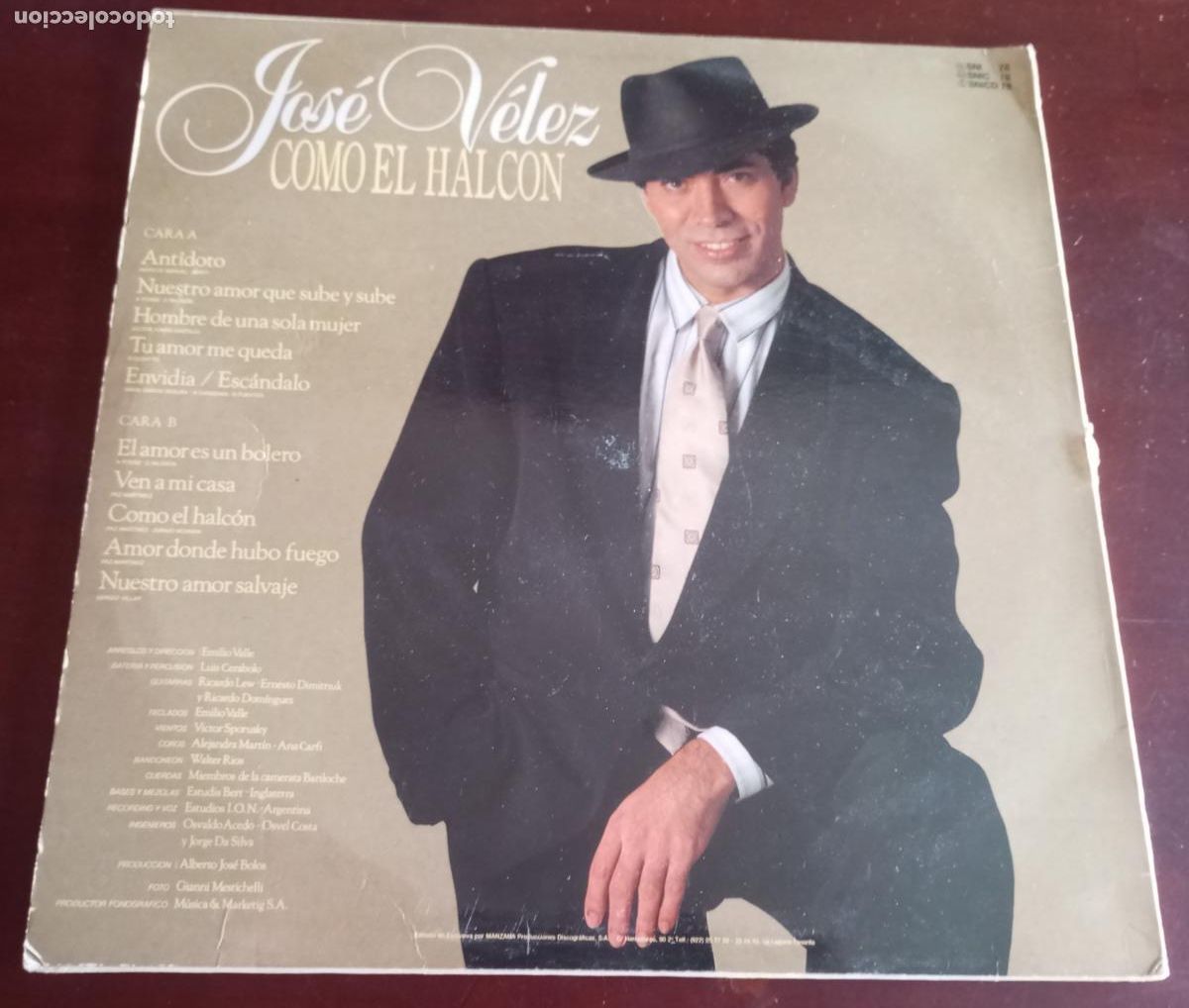 Discos de vinilo: JOSE VELEZ - COMO EL HALCON - LP - 1990 - Foto 2