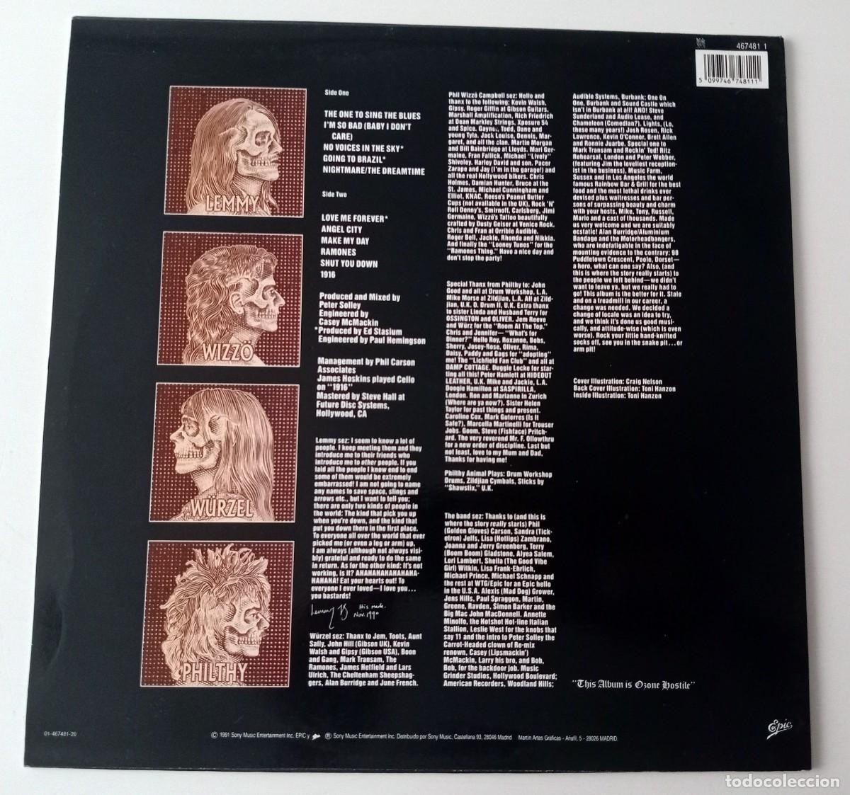 Discos de vinilo: VINILO LP MOTORHEAD - 1916 - Foto 2