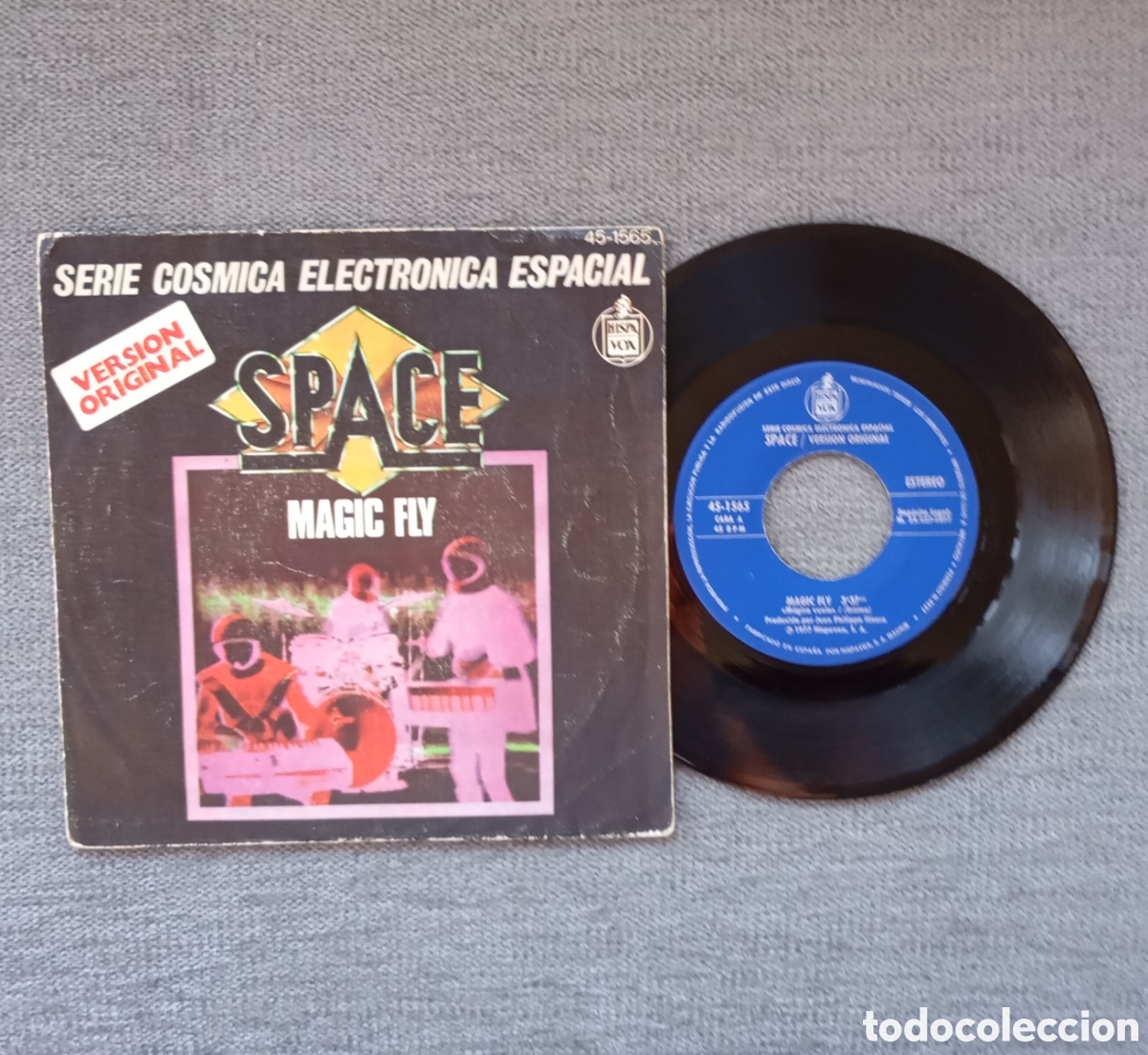 Discos de vinilo: Space. Magic Fly/ Ballad For Space Lovers. Single 7&rdquo;, a&ntilde;o 1977. - Foto 1