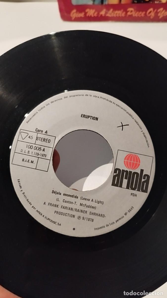Discos de vinilo: Eruption ,d&eacute;jala encendida. Single - Foto 2