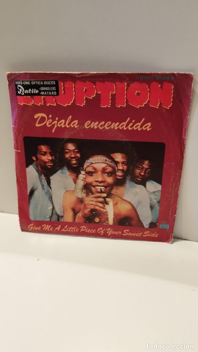 Discos de vinilo: Eruption ,d&eacute;jala encendida. Single - Foto 3