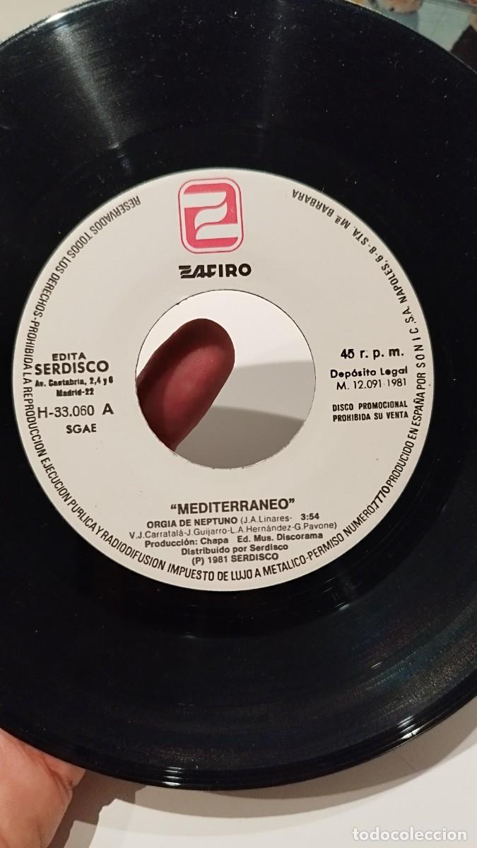 Discos de vinilo: MEDITERRANEO - ORGIA de NEPTUNO. Single - Foto 2