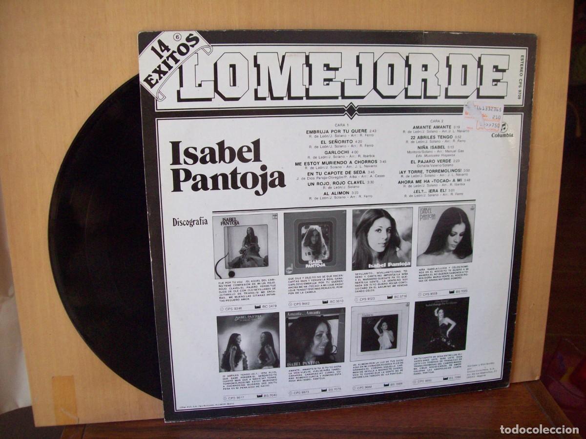 Discos de vinilo: ISABEL PANTOJA - LO MEJOR DE ISABEL 14 EXITOS - LP - Foto 2