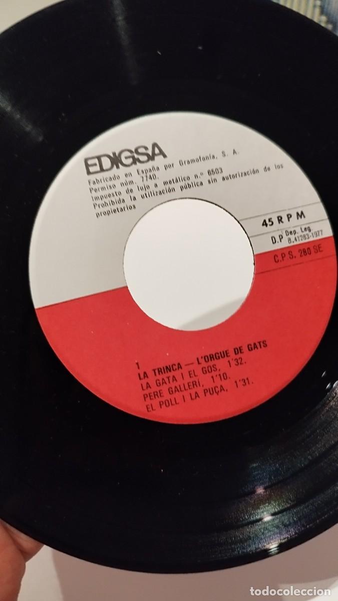 Discos de vinilo: La Trinca, lorgue de gats. Single - Foto 2