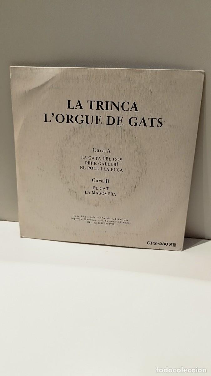 Discos de vinilo: La Trinca, lorgue de gats. Single - Foto 3