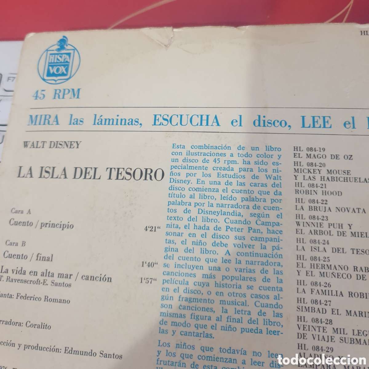Discos de vinilo: Walt Disney. La isla del tesoro - Foto 4