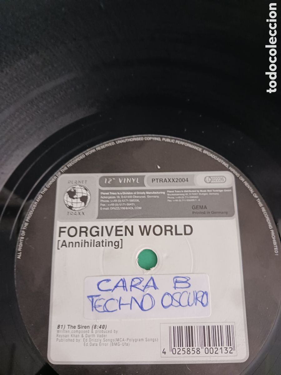 Discos de vinilo: Vinilo Forgiven World/ Annihilating - Foto 4