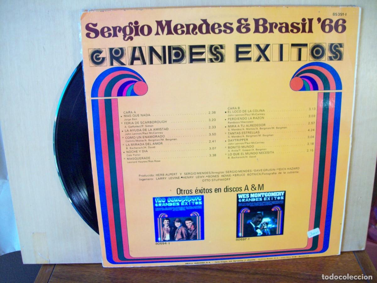 Discos de vinilo: SERGIO MENDEZ & BRASIL 66 - GRANDES EXITOS - LP - Foto 2