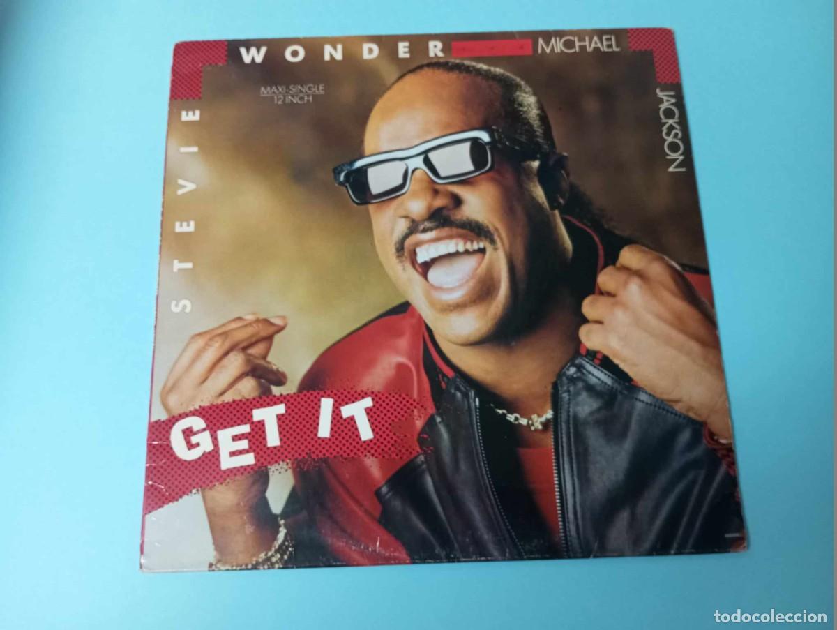 Discos de vinilo: Maxi Single Stevie Wonder and Michael Jackson - Get it (2 versiones) - Foto 1
