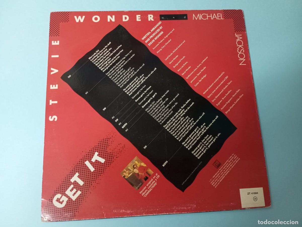 Discos de vinilo: Maxi Single Stevie Wonder and Michael Jackson - Get it (2 versiones) - Foto 2