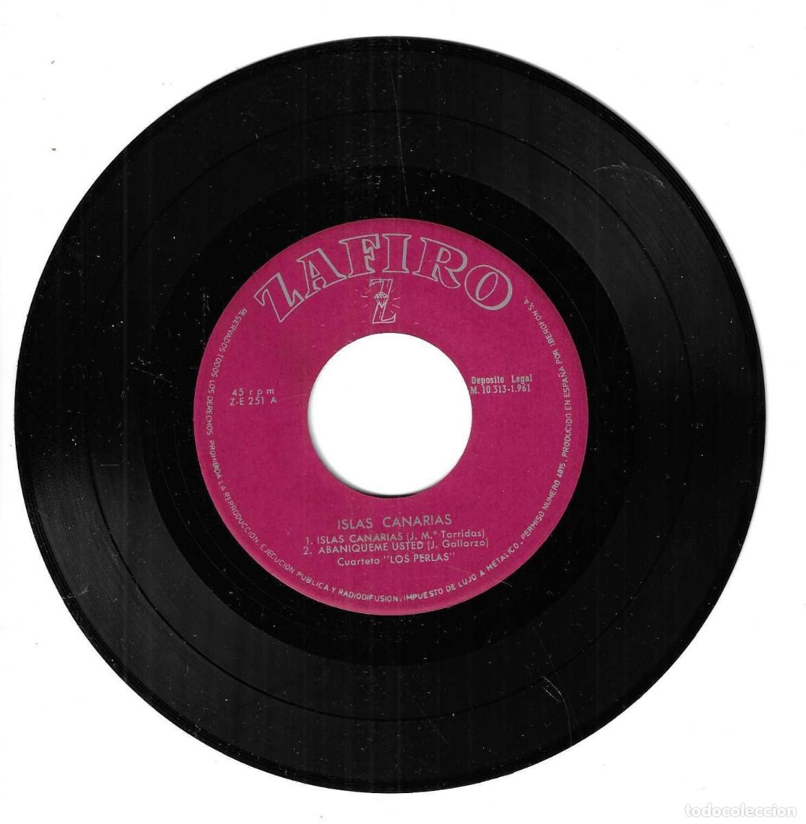 Discos de vinilo: ISLAS CANARIAS - CUARTETO LOS PERLAS - ZAFIRO - 1961 - Foto 2