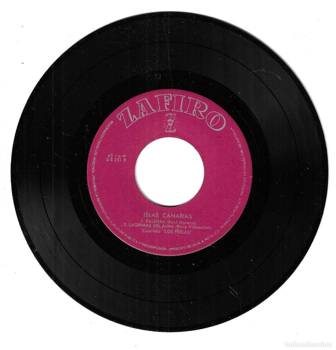Discos de vinilo: ISLAS CANARIAS - CUARTETO LOS PERLAS - ZAFIRO - 1961 - Foto 3