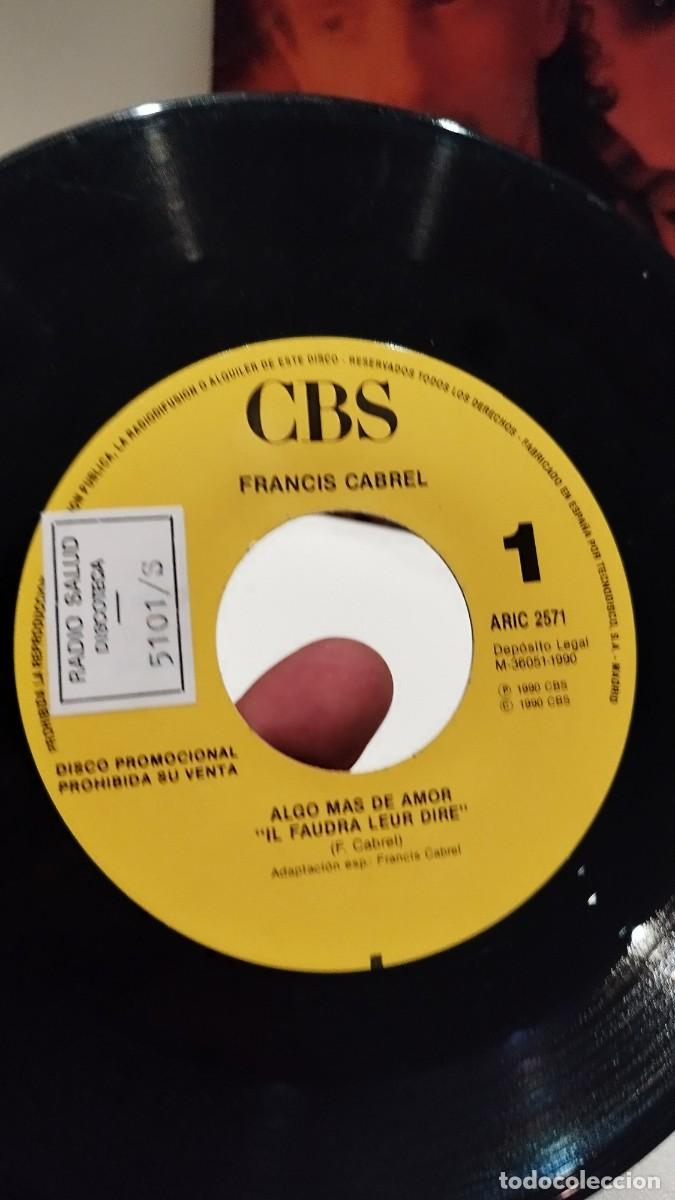 Discos de vinilo: Francis Cabrel ,algo m&aacute;s de amor. Single - Foto 2