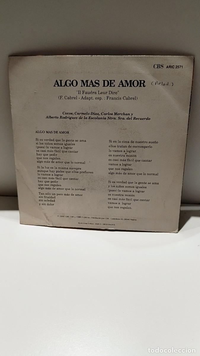Discos de vinilo: Francis Cabrel ,algo m&aacute;s de amor. Single - Foto 3